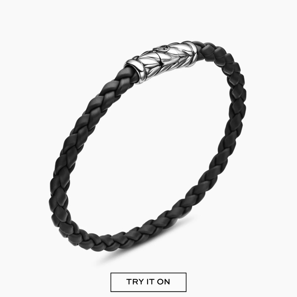 Chevron Woven Bracelet
Black and Sterling Silver